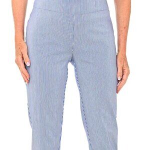 Refinity, City Chic, Blue White, Skinny Striped, Capri, Pants, Size M, NWOT